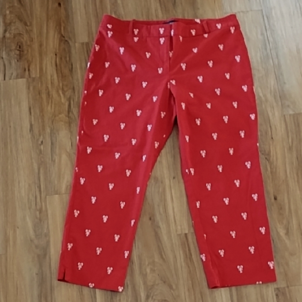 Tablots Signature Lobster Embroidered Ankle Pants